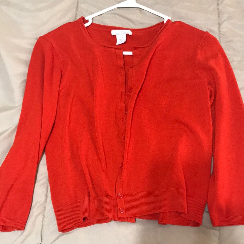 Lightweight sweater in bright orange